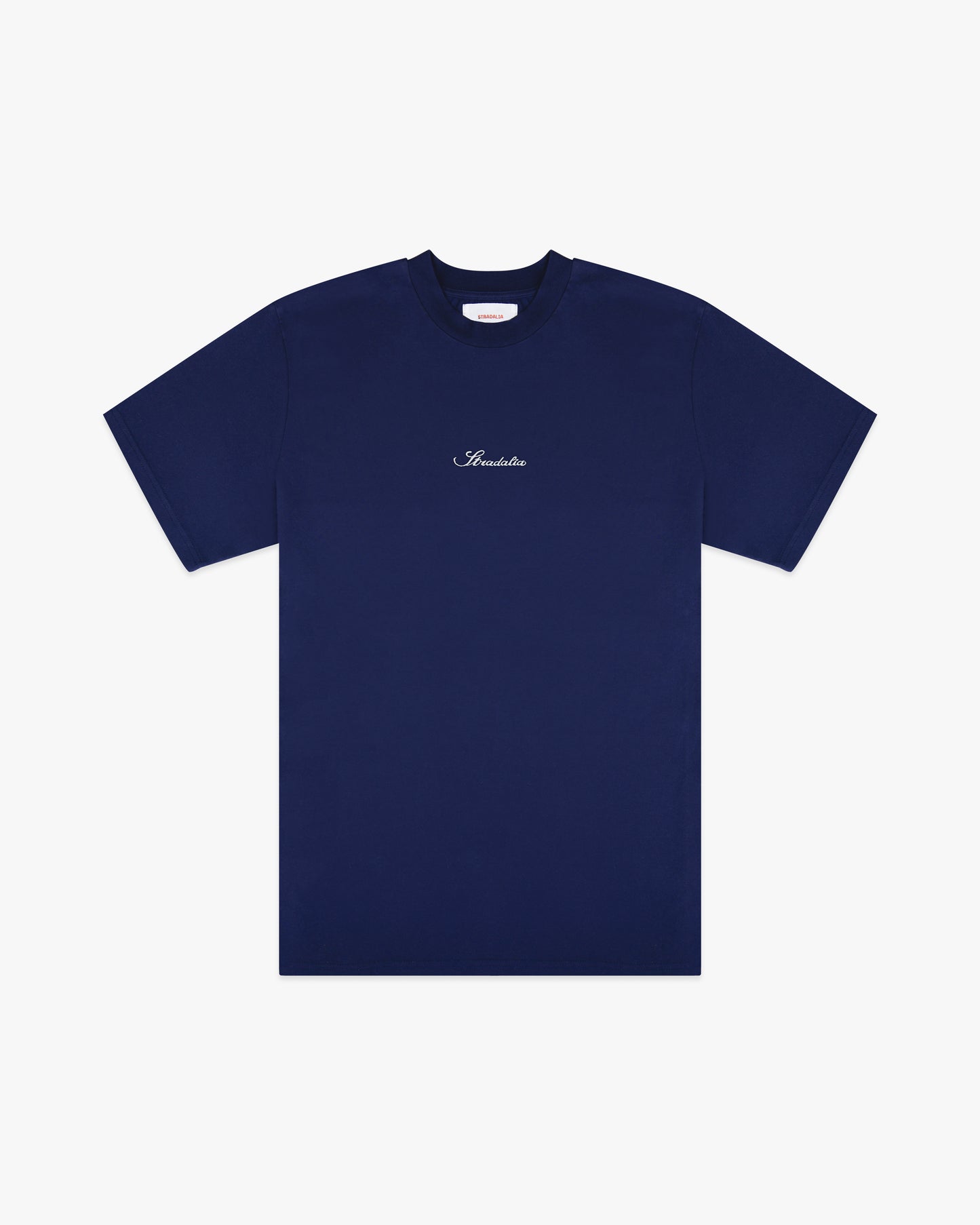 Script Logo Navy Embroidered Tee