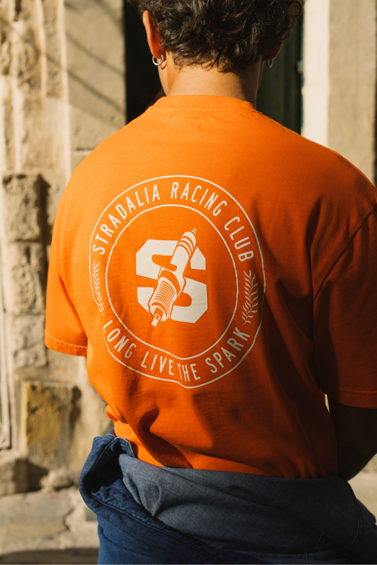 Spark Plug Monogram Orange Tee