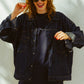 Script Logo Navy Embroidered Tee