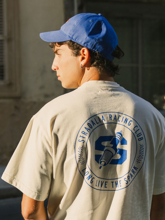 Spark Plug Monogram Ecru Tee