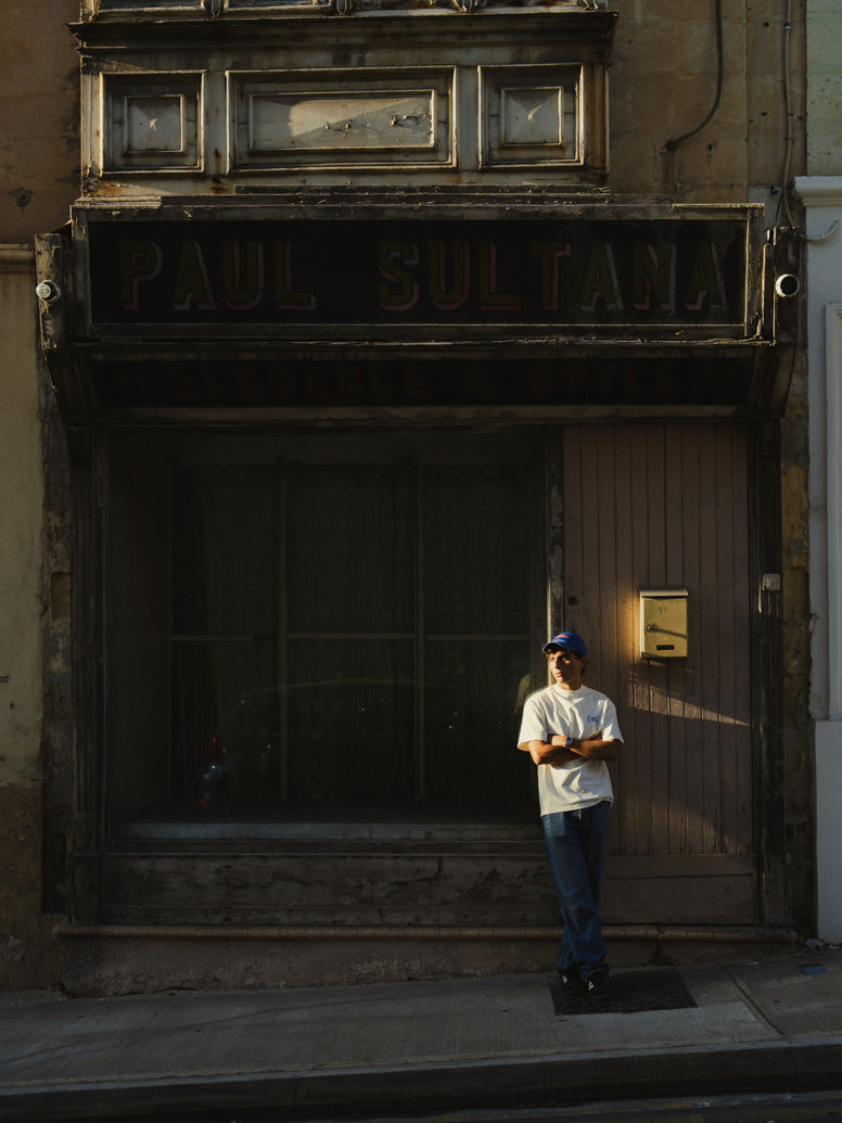 Spark Plug Monogram Ecru Tee