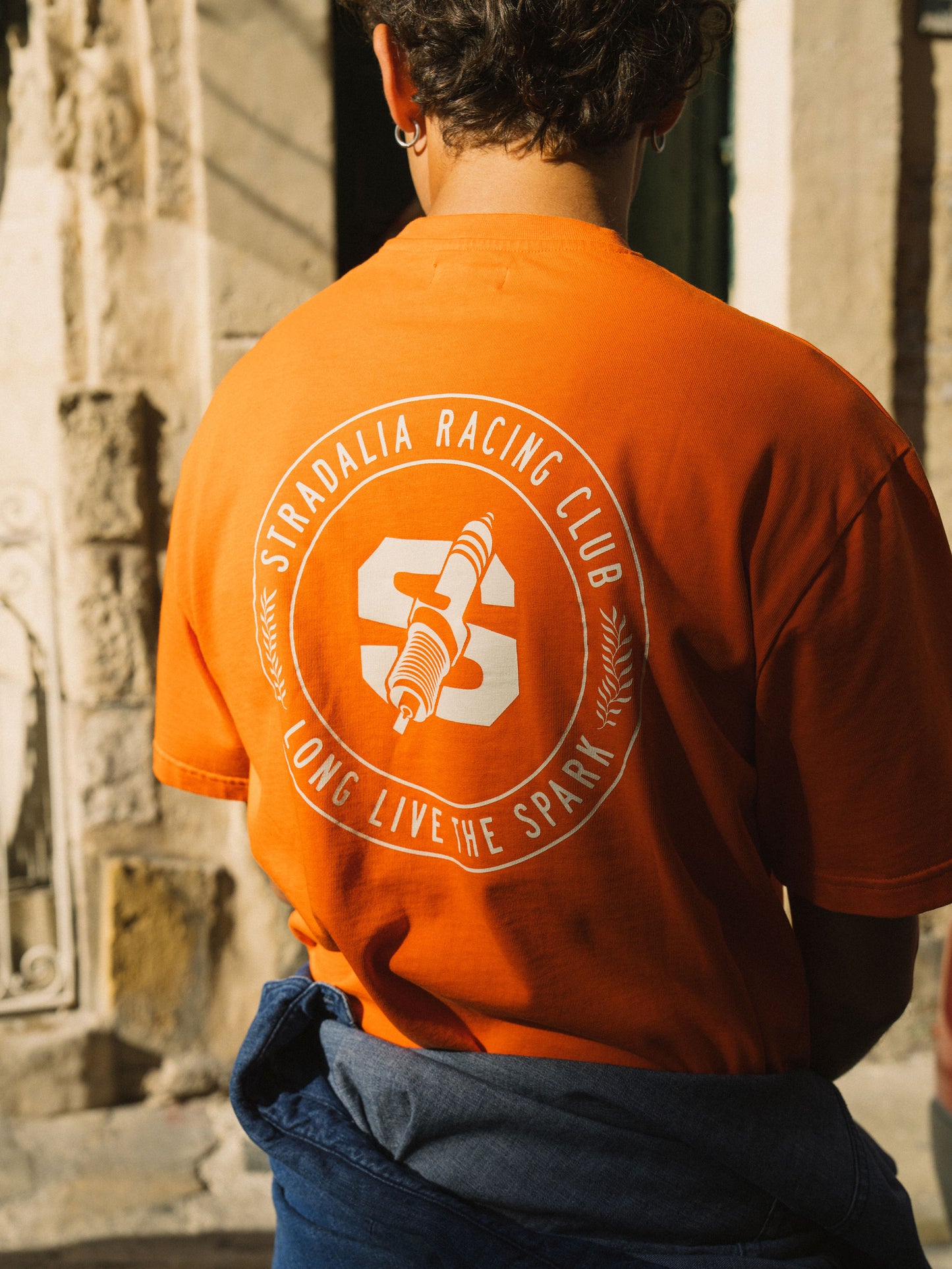 Spark Plug Monogram Orange Tee