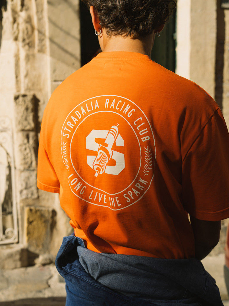 Spark Plug Monogram Orange Tee