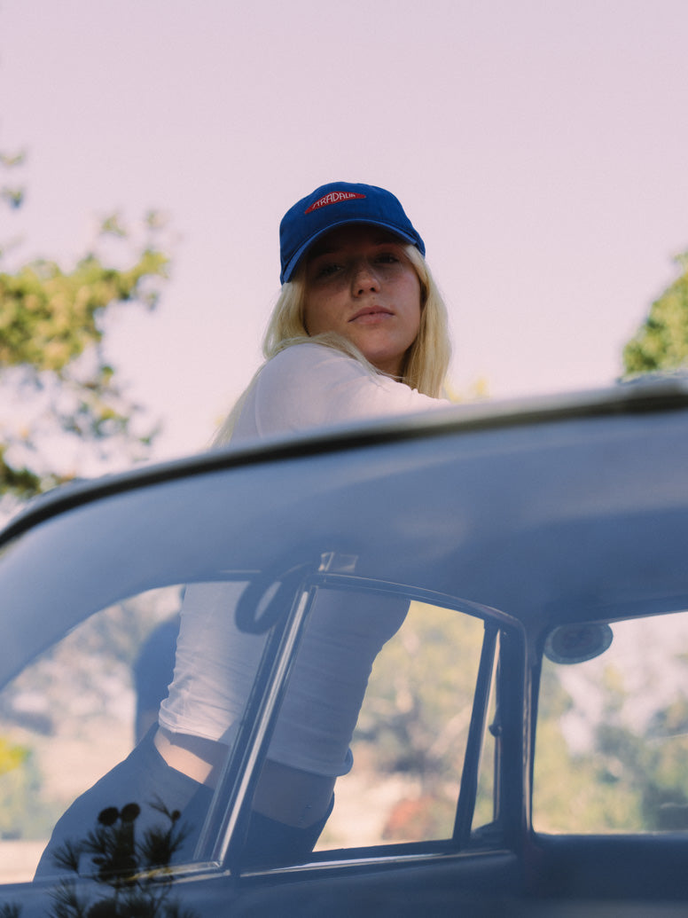 Woven Diamond Cobalt Hat