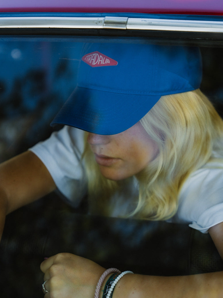 Woven Diamond Cobalt Hat