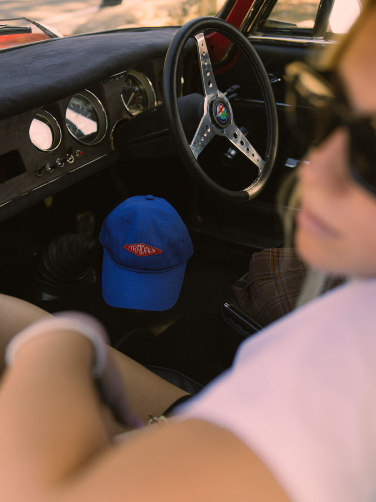 Woven Diamond Cobalt Hat