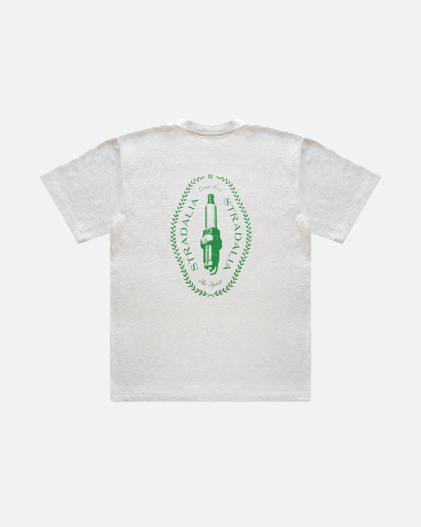 Halftone Spark Plug Grey Tee