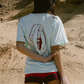 Halftone Spark Plug Aqua Tee