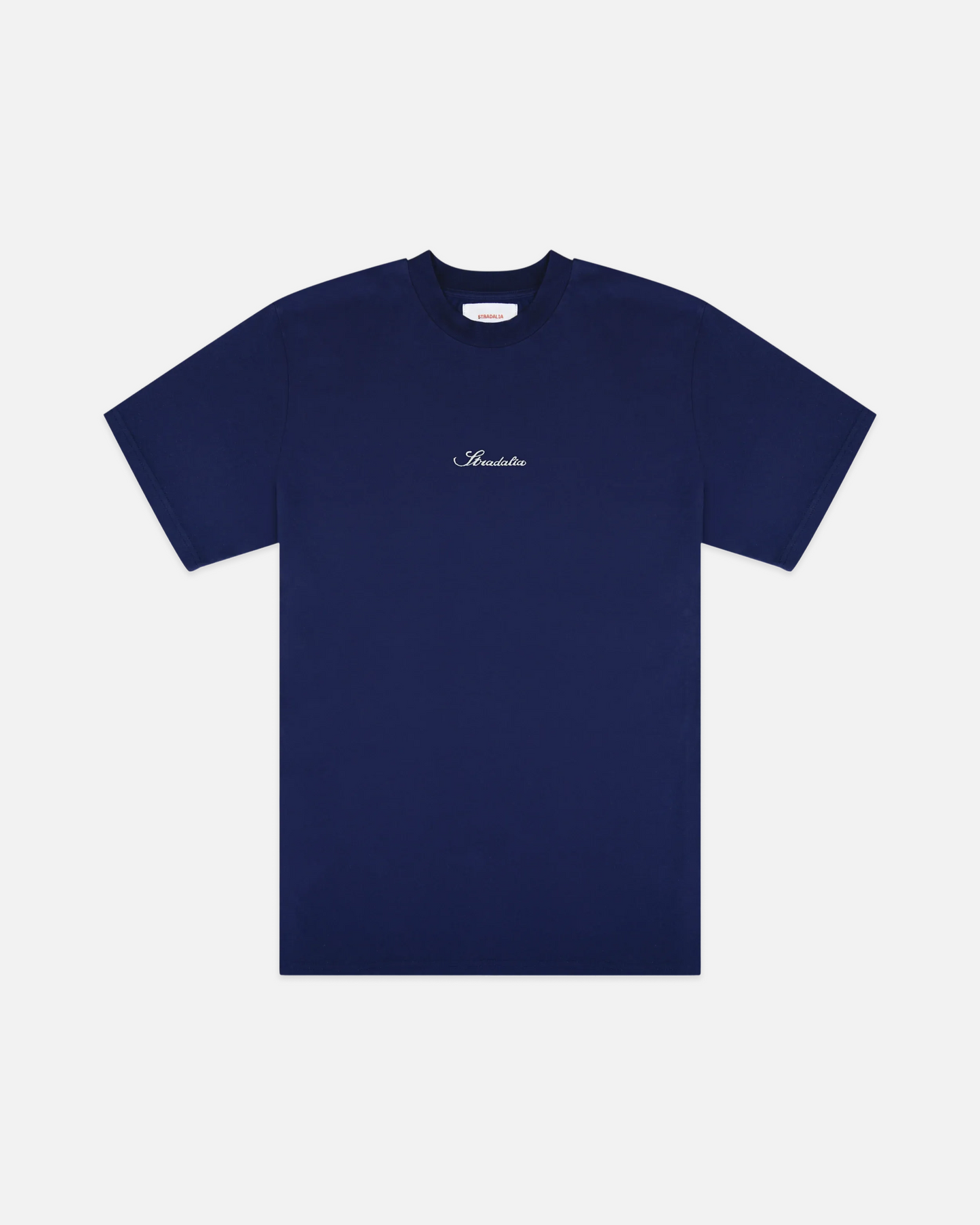 Script Logo Navy Embroidered Tee