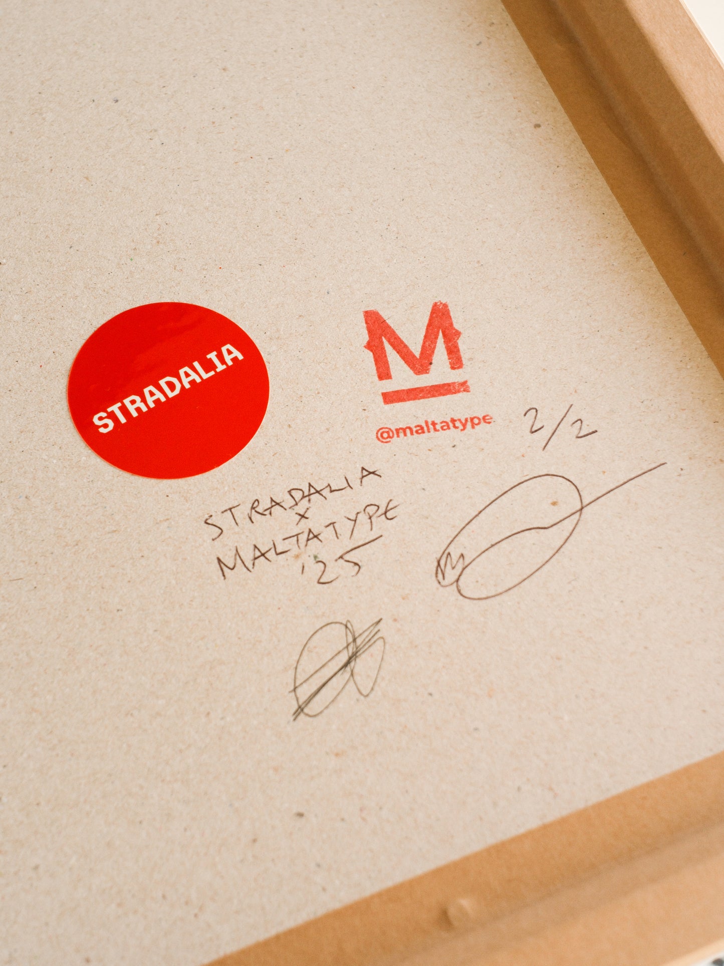 Stradalia × Maltatype Spark Monogram Gilded Artwork