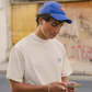 Woven Diamond Cobalt Hat