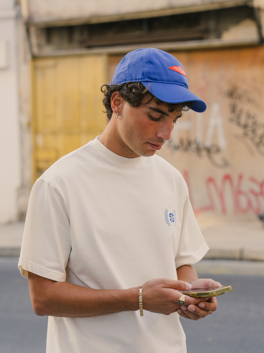 Woven Diamond Cobalt Hat
